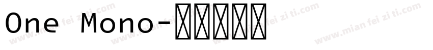 One Mono字体转换